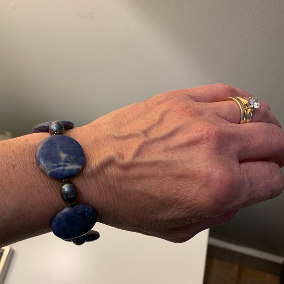 EUC Sodalite & Pearl Set - Picture 6 of 7